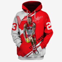 Lance Franklin #23 Sydney Swans AFL Limited Edition 3D All Over Printed Hoodie Sweatshirt Shirt