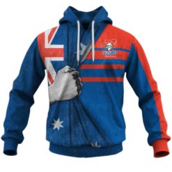 Personalized Newcastle Knights Flag Hot Trend 2020 NRL Jersey Hoodies Shirt For Men Women