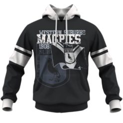 Personalized Western Suburbs Magpies Flag Retro Jersey 1908 Hoodies Shirts For Men Women