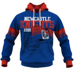 Personalized Newcastle Knights Flag Retro Jerseys 1988 Hoodies Shirts For Men Women