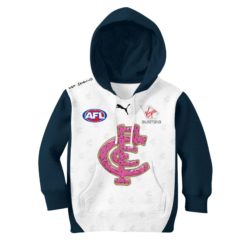 Personalize AFL Carlton Football Club The Simpsons Guernsey Jumper Hoodie KID