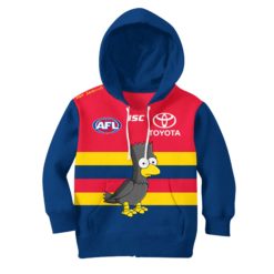 Personalize AFL Adelaide Crows The Simpsons Guernsey Jumper Hoodie KID