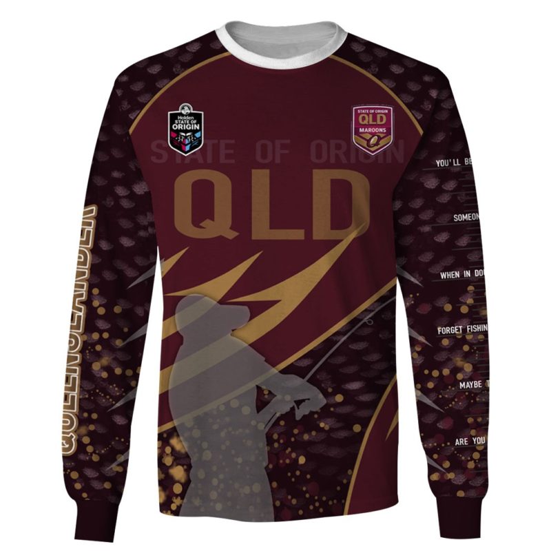 qld maroons fishing shirt