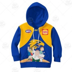 Personalised West Coast Eagles AFL x Family Guy Kid Guernsey