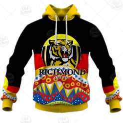 AFL Dinky Di Richmond Tigers Lover Aboriginal Flag x Indigenous Hoodie