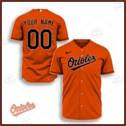 Personalize MLB Baltimore Orioles 2020 Alternate Jersey - Orange