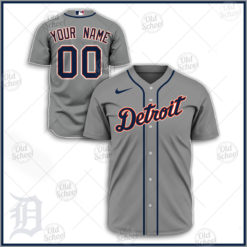 Personalize MLB Detroit Tigers Gray Road Jersey 2020