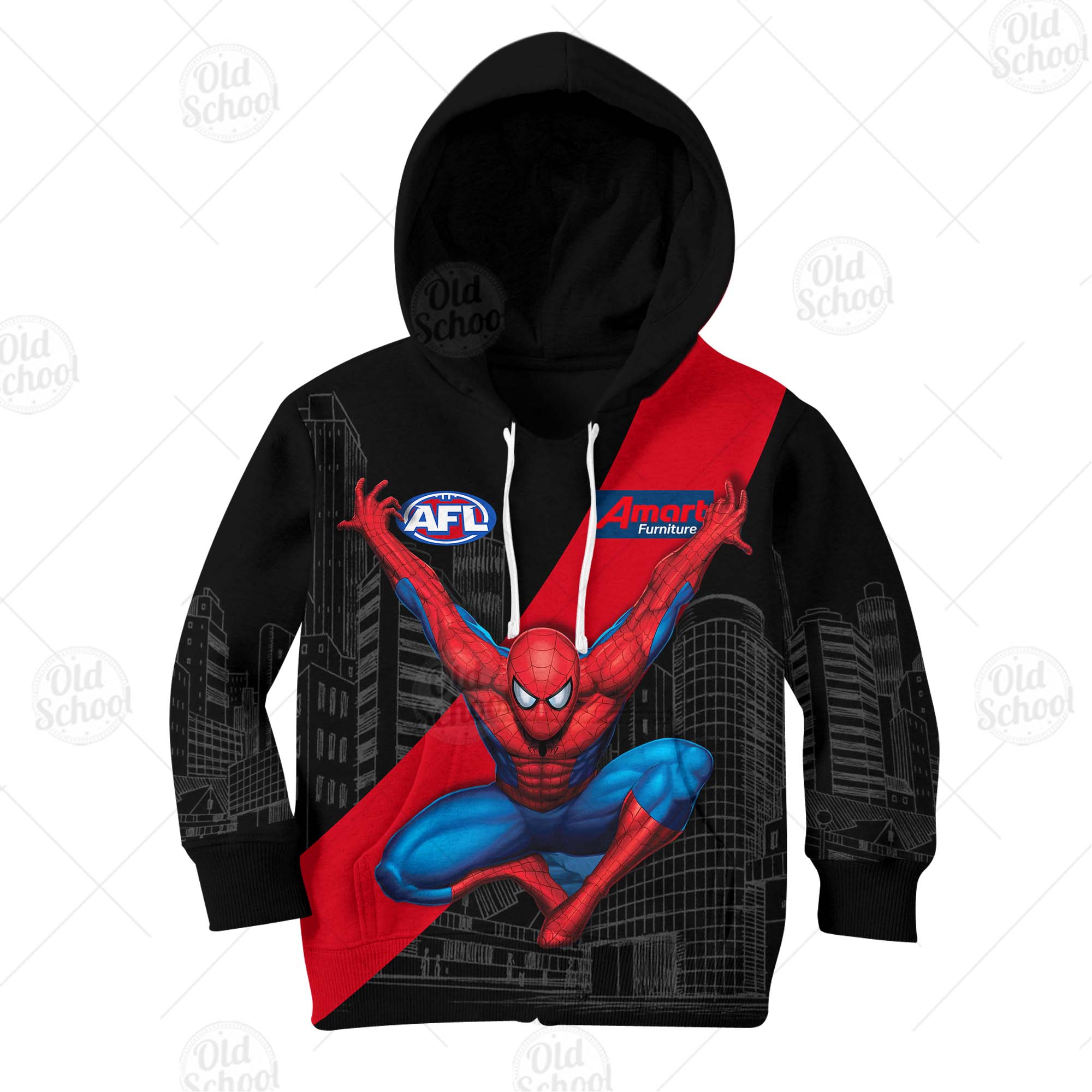 Personalise AFL Essendon Bombers x Spiderman 2020 Jersey for Kids