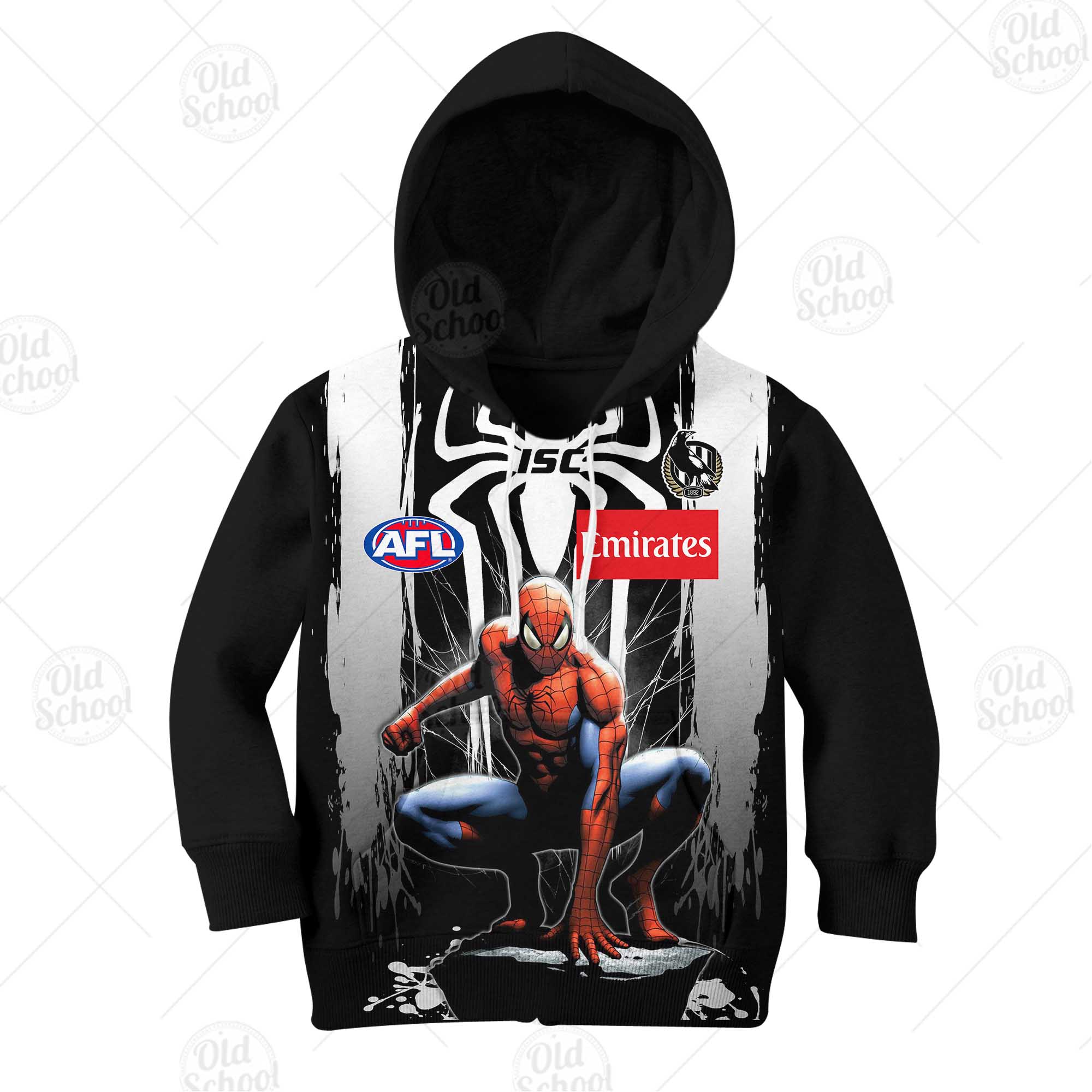 Personalise AFL Collingwood Mapies x Spiderman 2020 Jersey for Kids