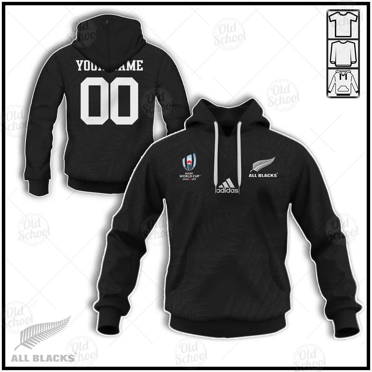 Personalise New Zealand All Blacks Rugby World Cup Jersey
