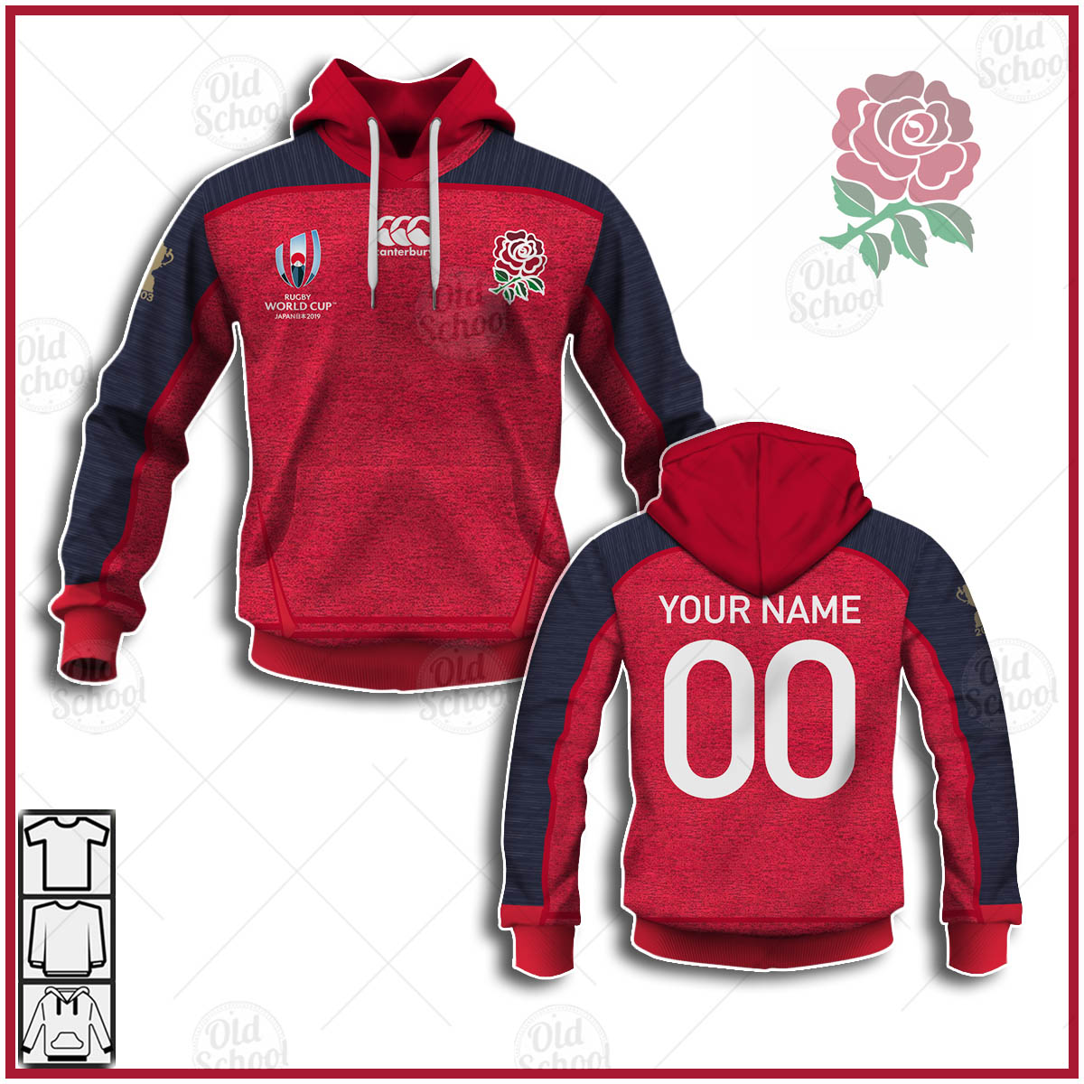 Personalise England national rugby union team World Cup Rugby Away Jersey