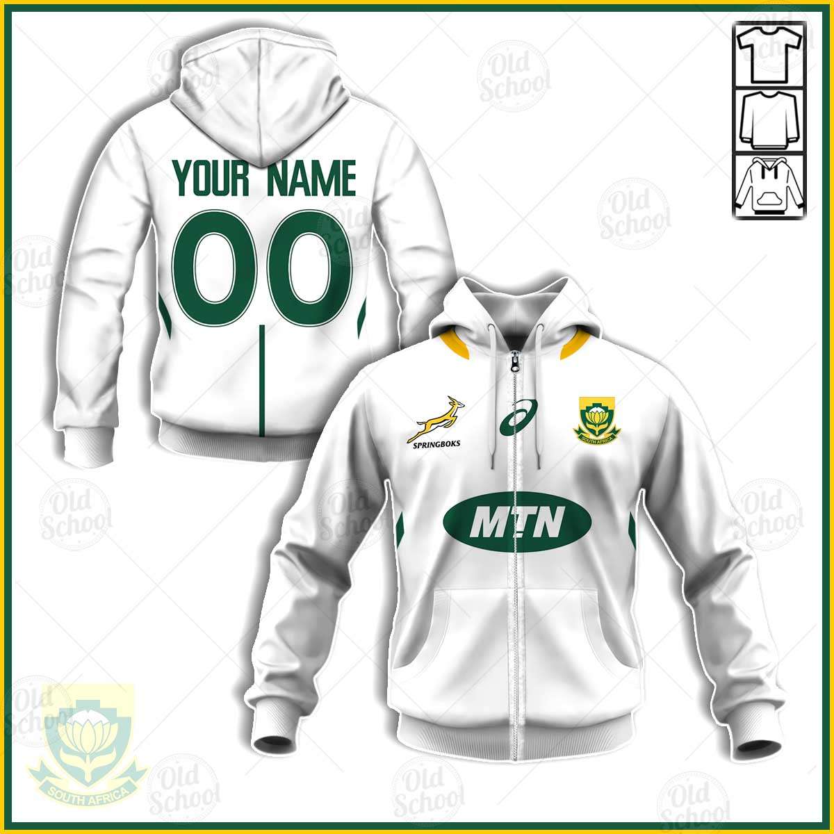 Personalise South Africa National Rugby Union Team Springboks Away Jersey 2020