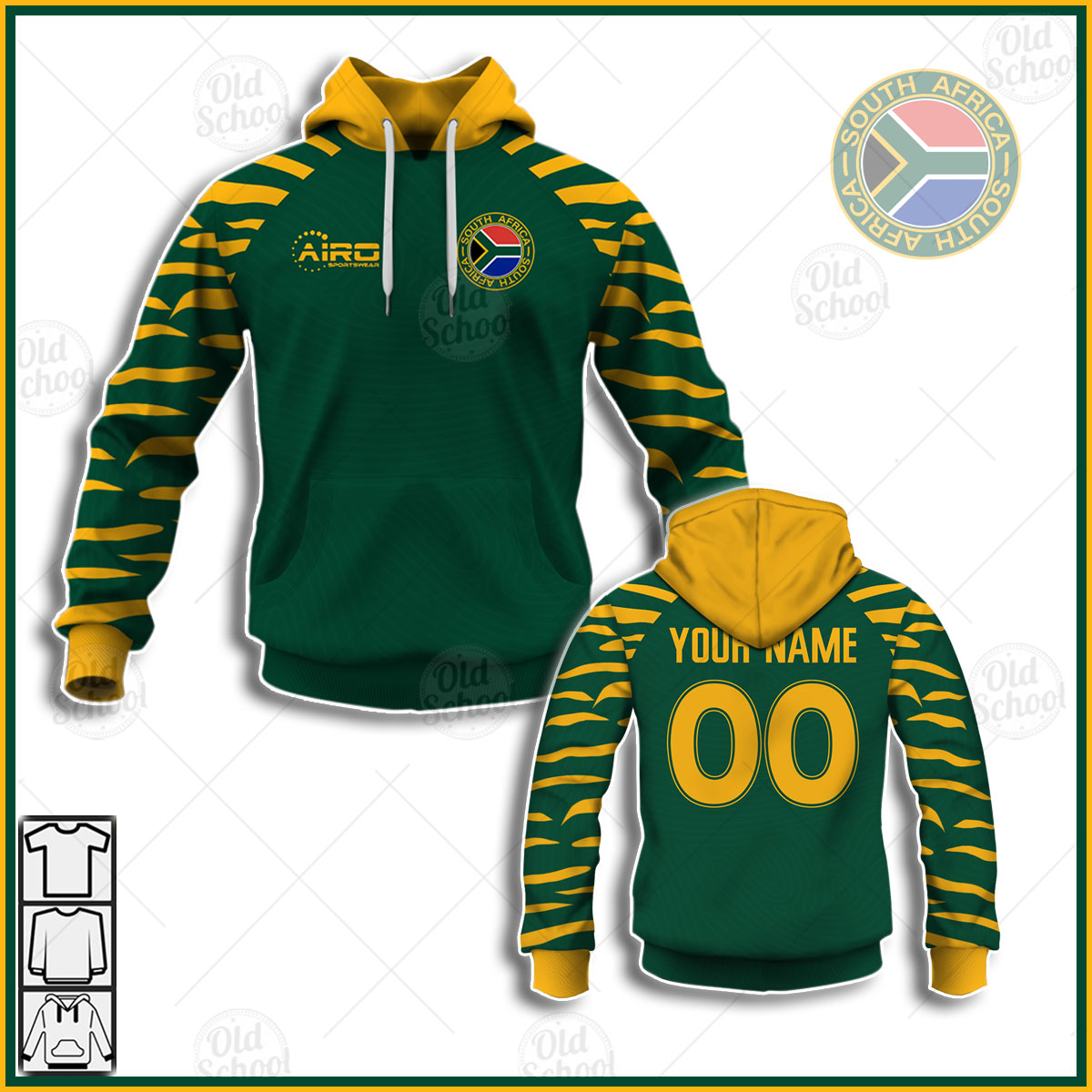 Personalise 2020-2021 South Africa Springboks Home Concept Rugby T-Shirt Jersey