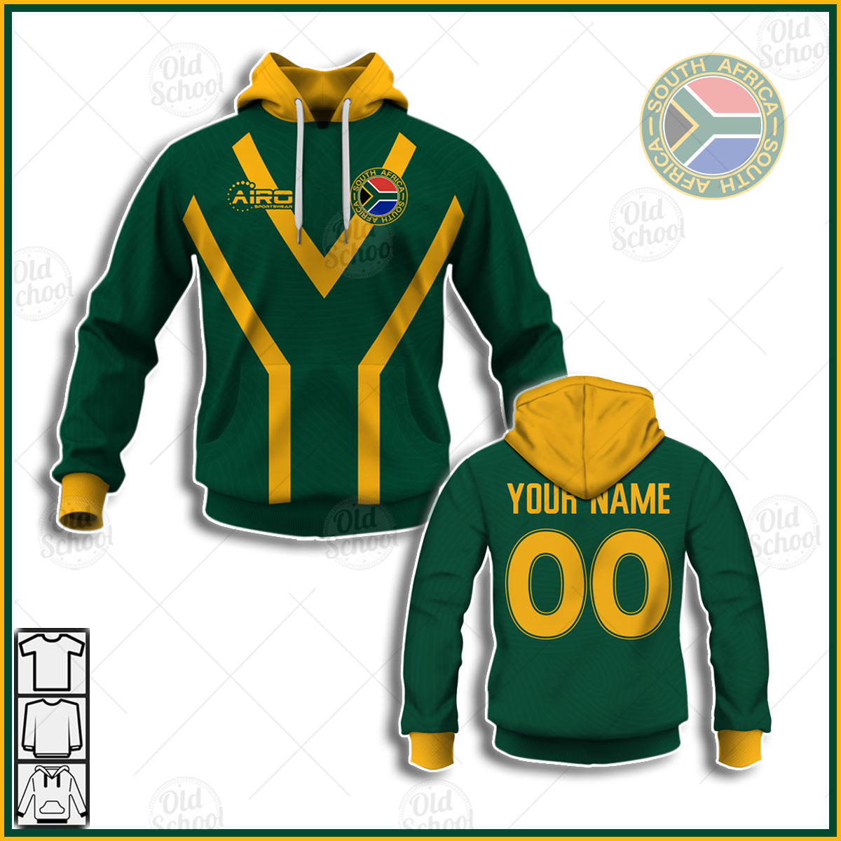 Personalise 2020-2021 South Africa Springboks Flag Concept Rugby T-Shirt Jersey
