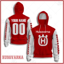 Personalized Vintage Style Red Husqvarna Motocross Jersey MX Enduro AHRMA motorcycle hoodie