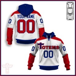 Personalize Vintage AHL Seattle Totems 1960 white Retro Jersey
