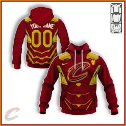 Personalize NBA Cleveland Cavaliers x Iron Man Marvel Jersey 2020