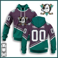 Personalized ANAHEIM MIGHTY DUCKS 90s Vintage Throwback Away Jersey
