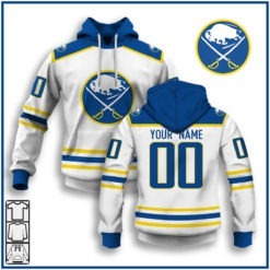 Personalized Buffalo Sabres 80s 90s Home Vintage NHL Throwback Jersey