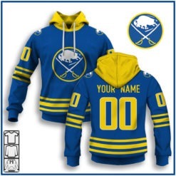 Personalized Buffalo Sabres 80s 90s Away Vintage NHL Throwback Jersey