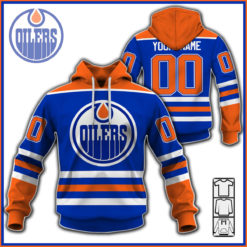 Personalized Edmonton Oilers 80s Throwback Vintage Hockey Away Jersey