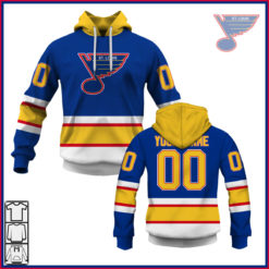 Personalized St. Louis Blues Throwback Vintage NHL Hockey Home Jersey
