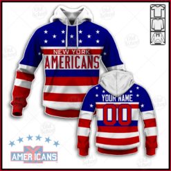 Personalized Vintage NHL New York Americans Throwback Jersey