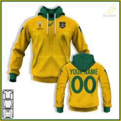 Personalize Australian Wallabies 2019 World Cup Rugby Mens Home Jersey