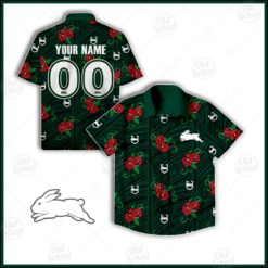 Personalise NRL South Sydney Rabbitohs 2021 Tribal Hawaiian Shirt