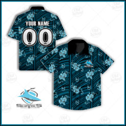 Personalise NRL Cronulla-Sutherland Sharks 2021 Tribal Hawaiian Shirt