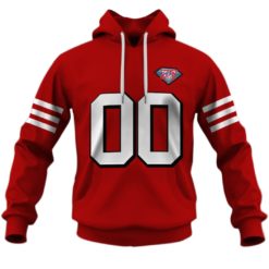Personalized San Francisco 49ers 1994 75th Anniversary Vintage Red Jersey