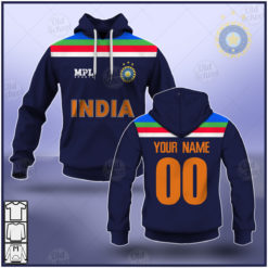 Personalise Indian Cricket Team 2021 Retro Jersey ODI T20 without Sponsor Logo