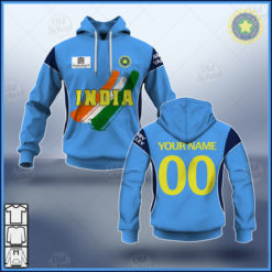 Personalise Indian Cricket Team 2003 ICC World Cup Vintage Retro Jersey