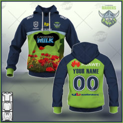 Personalise NRL Canberra Raiders 2021 ANZAC Jersey