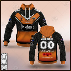 Personalise NRL Wests Tigers 2021 ANZAC Jersey