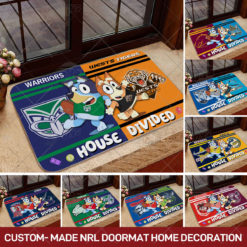 Custom-made NRL x Bluey House Divided Doormat Home Decoration