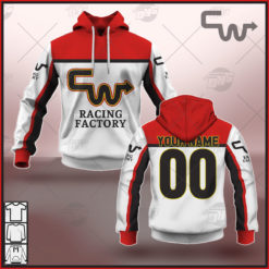 Personalize BMX CW Racing Factory Vintage Retro White Jersey