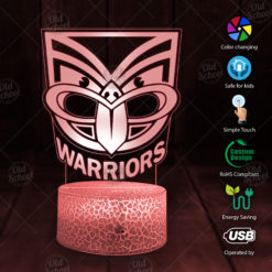 New Zealand Warriors NRL 7 Color LED Color Changing Lamp Best Gift For Fans Dad Gift Mom Gift