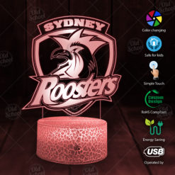 Sydney Roosters NRL 7 Color LED Color Changing Lamp Best Gift For Fans Dad Gift Mom Gift