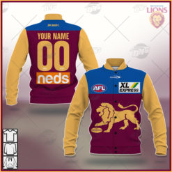 Personalised AFL Brisbane Lions 2021 Season Home Guernsey Jacket