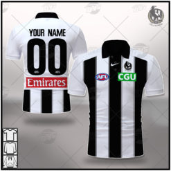Personalised AFL Collingwood 2021 Season Clash Guernsey Polo