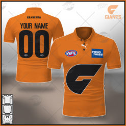 Personalised AFL Gws Giants 2021 Season Away Guernsey Polo