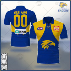 Personalised AFL West Coast Eagles 2021 Season Home Guernsey Polo