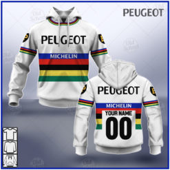 Personalised Cycling Jersey Mens Racing Shirt Bike Tops Bicycle Sleeve Vintage Retro Maillot cycliste Peugeot World Champion