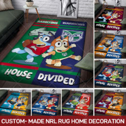 Custom-made NRL x Bluey House Divided Rug Home Decoration