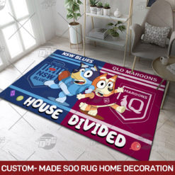 Custom-made SOO States of Origin Series x Bluey House Divided Rug Home Decoration