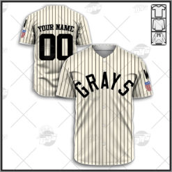 Personalized Negro League Baseball Washington Homestead Grays 1944 Home Vintage Retro Jersey