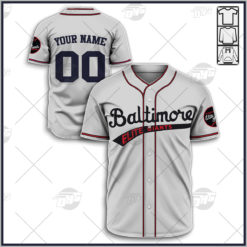 Personalized Negro League Baseball Baltimore Elite Giants 1949 Road Vintage Retro Jersey