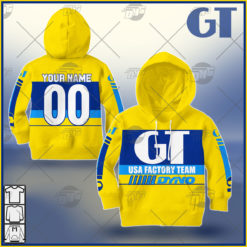 Personalize BMX GT USA Factory Team Vintage Retro Yellow 1985 Jersey for Kids