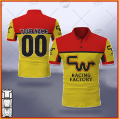 Personalize BMX CW Racing Factory Vintage Retro Yellow Jersey POLO